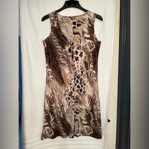 Effortless Style by citiknits brown sleeveless dress size small - Picture 7 of 11